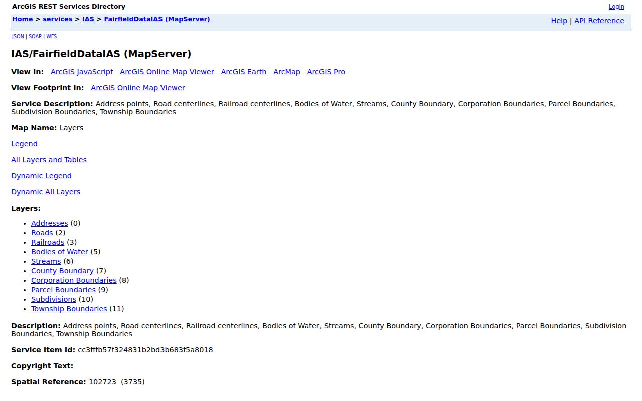 Pickerington street directory Fairfield GIS address and parcel layers